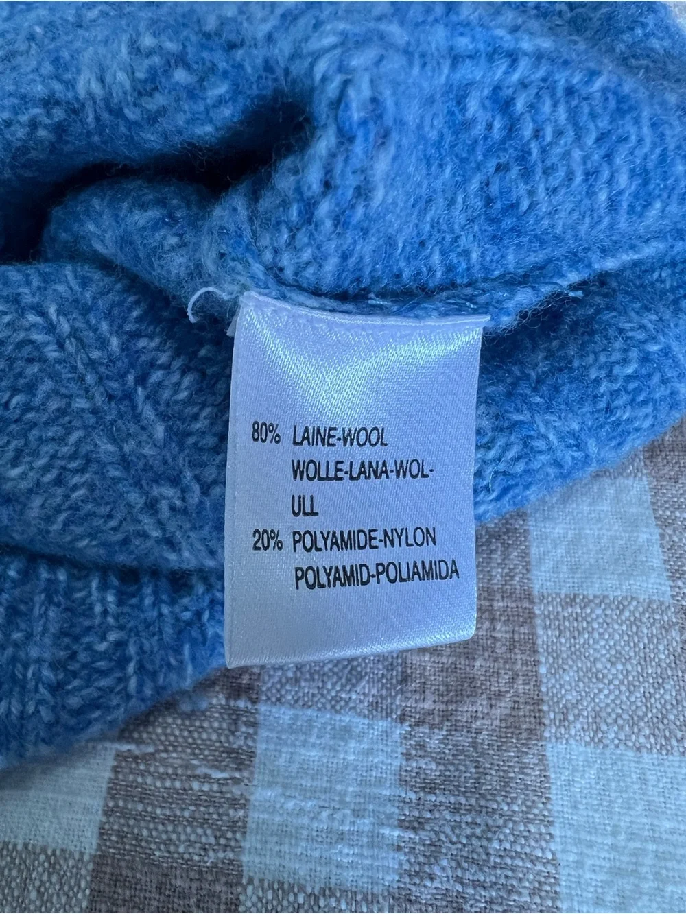 Ralph Lauren turtleneck wool sweater large blue